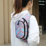 Techwear Print Oxford Crossbody Bags Waist Belt Phone Banana Sling Bag