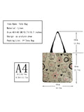 Cartoon Pig & Floral Women Handbag Eco Reusable Shopper Bag