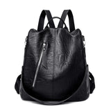 Large PU Leather Travel Backpack for Girls Women's