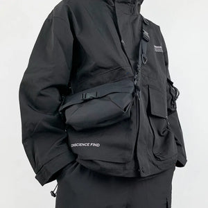 Waterproof Nylon Messenger Bag Youth Crossbody Shoulder Bag