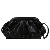 Women Hobo Bags PU Leather Plush Shoulder Crossbody Messenger Bag Chain Handbag