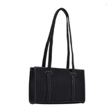 Woven Handbags Women Bales Tide Weave Hand Shoulder Lady Retro Solid Purse Small