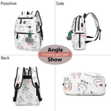 USB Charging Canvas Backpack 3 Pcs/set Women School Backpacks Schoolbag