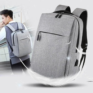 Men's USB Charging Backpack Waterproof Rucksack School Bag