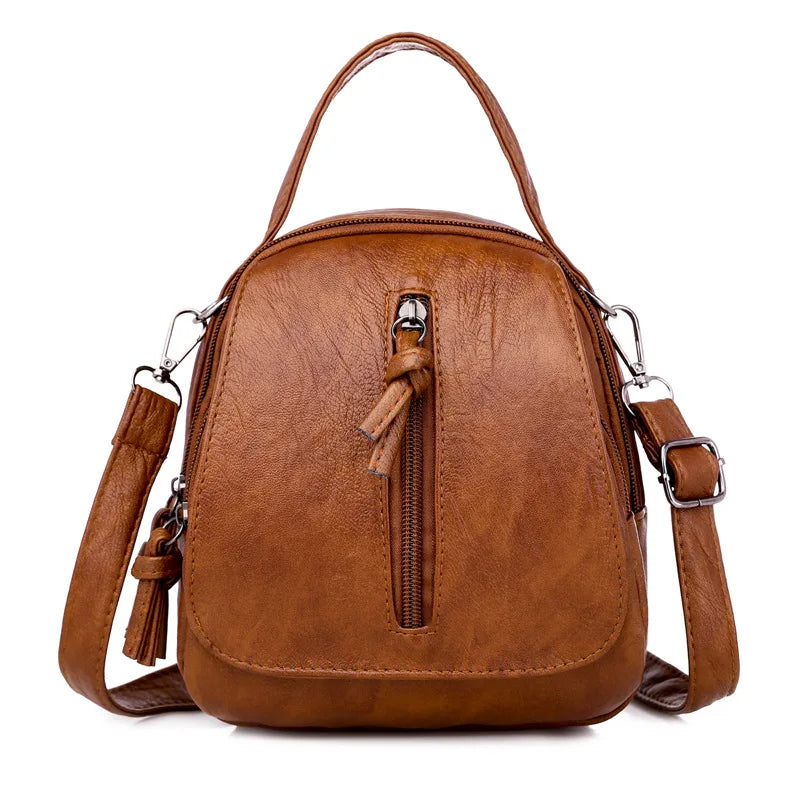 Vintage Soft Women Shoulder Bags Mini Top Handle Bags Crossbody Bags