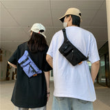 Vintage Solid Shoulder Crossbody Bag Women Layers Chest Waist Packs