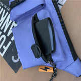 Vintage Solid Shoulder Crossbody Bag Women Layers Chest Waist Packs