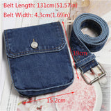 Denim Waist Bag Women Fanny Pack Adjustable Belt Female Phone Pouch Hip Pack