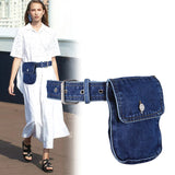 Denim Waist Bag Women Fanny Pack Adjustable Belt Female Phone Pouch Hip Pack