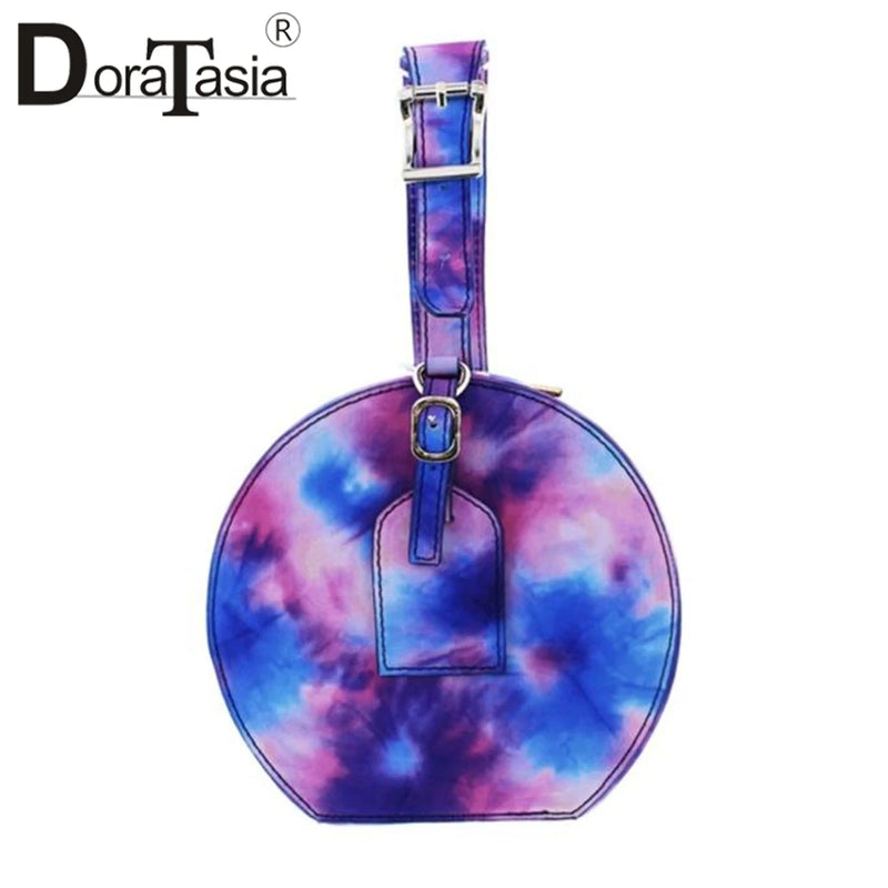 Leisure Party Multicolor Tie-dye Unique Handbags Circular Purse Package