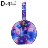 Leisure Party Multicolor Tie-dye Unique Handbags Circular Purse Package