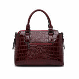 Crocodile Pattern Shoulder Bag Large Capacity Tote