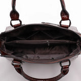 Crocodile Pattern Shoulder Bag Large Capacity Tote