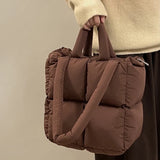Winter Quilted Nylon Women Shoulder Bag Down Cotton Ladies Handbags