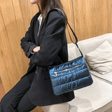 Winter Ladies Down Bag Large Capacity Space Cotton Crossbody Bags For Women