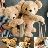 Cute Teddy Bear Plush Shoulder Bag for Women Girls