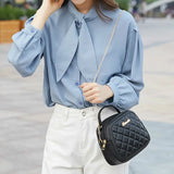 Winter PU Handbags Wild Rhombus Women's Shoulder Bag Girls Messenger Bag