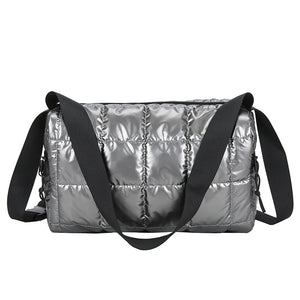 Winter Space Cotton Shoulder Bags For Women Wide Shoulder Strap Ladies Handbags