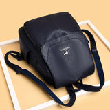 Winter Women Soft Leather Backpacks Large Capacity School Bags for Teenage Girls