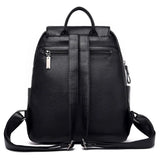 Winter Women Soft Leather Backpacks Large Capacity School Bags for Teenage Girls