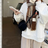 Winter Women's Bag Retro Frosted Suede Shoulder Diagonal Small Handbag