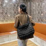 Winter Eiderdown Crossbody Bags for Women Handbag Travel Shopper Totes