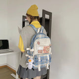 Woman Canvas Backpack Lightweight Candy Colors Laptop Outdoor Travel Bags