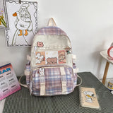 Woman Canvas Backpack Lightweight Candy Colors Laptop Outdoor Travel Bags