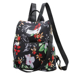 Women Backpack with Flower Print Soft School Bags for Teenage Girls