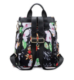 Women Backpack with Flower Print Soft School Bags for Teenage Girls