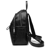 Women Backpack Multi-Pockets PU Leather Shoulder Bag Large Capacity Tote