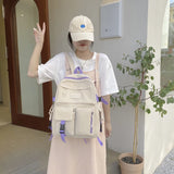 Women Backpack Canvas School Book Bag Large Capacity Rucksack