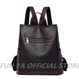 Women Backpack PU Leather Brown Anti-theft Ladies Backpacks School Bag