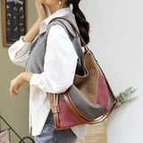Canvas Shoulder Bag Women's Messenger Clutch Purse
