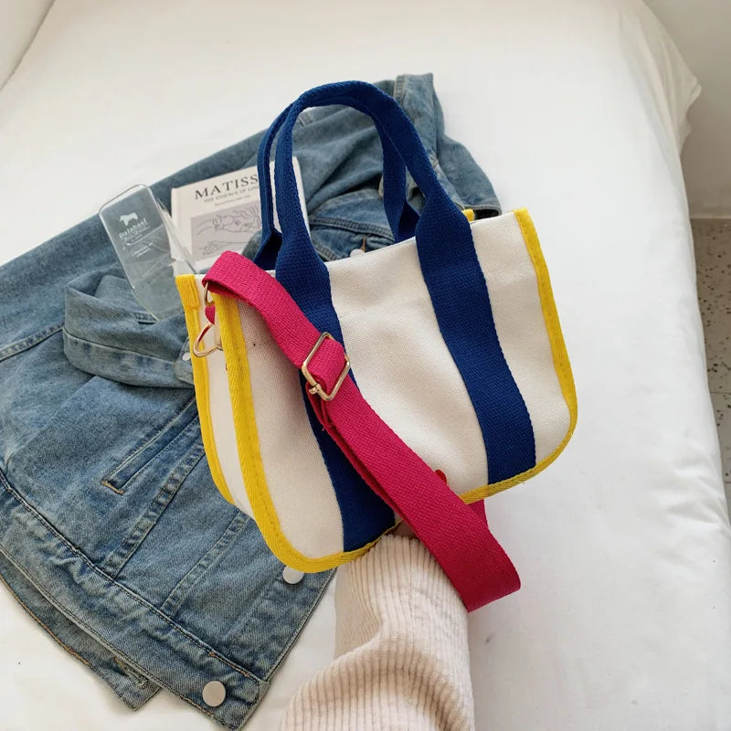 Korea Japan Canvas Cloth Shoulder Handbag Messenger Crossbody Bag