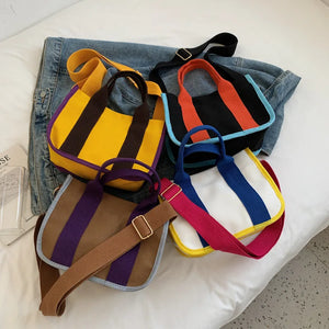 Canvas Shoulder Handbag Female Messenger Crossbody Bag