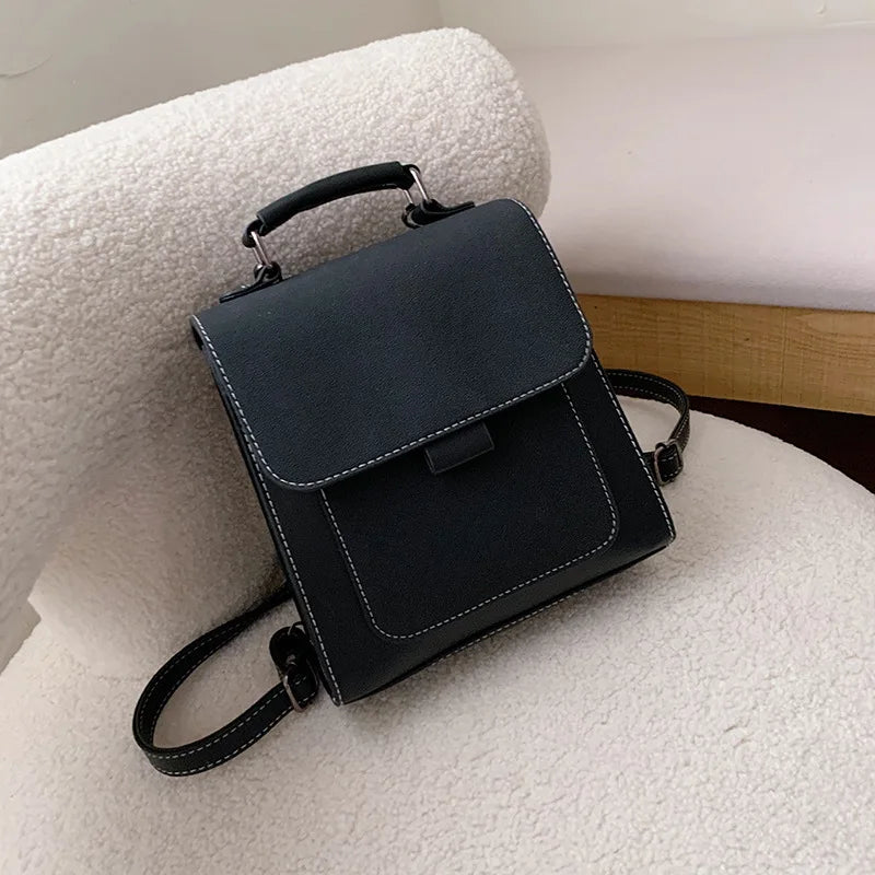 Women Backpack Female High Leather School Bags Teenage Girls Rucksack