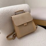 Women Backpack Female High Leather School Bags Teenage Girls Rucksack