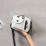 Korean Japanese Style Canvas Shoulder Bag Small Crossbody Mobile Phone Bag