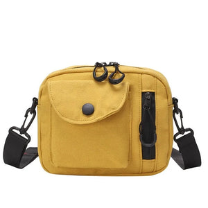Korean Japanese Style Canvas Shoulder Bag Small Crossbody Mobile Phone Bag