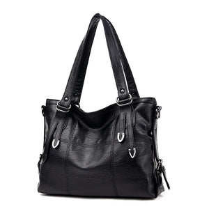 Winter Pu Leather Shoulder Bag Zipper Handbags Purse