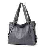 Winter Pu Leather Shoulder Bag Zipper Handbags Purse