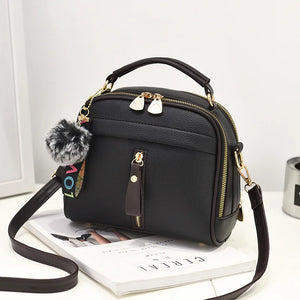 Small Women Leather Handbag Flap Crossbody Messenger Bag