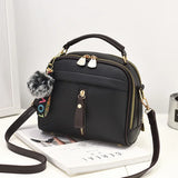 Small Women Leather Handbag Flap Crossbody Messenger Bag