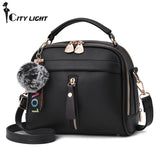 Small Women Leather Handbag Flap Crossbody Messenger Bag