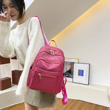 Women Oxford Cloth Backpack College Student School Backpack