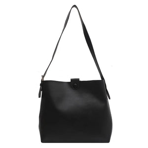 Women PU Shoulder Bag Retro Bucket Bag Crossbody Totes Bag