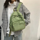Women's Denim Travel Backpack College Schoolbag Retro Canvas Backbag