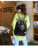Women's PU Leather School Backpack Multifunctional Small Bag