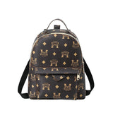 Women's Retro PU Leather Backpack Handbag Lettered Pattern Mobile Phone Bag